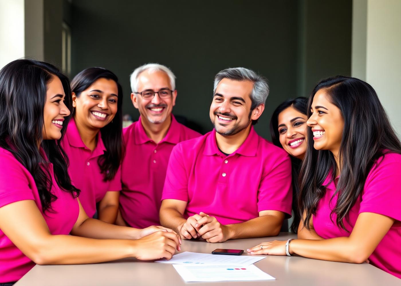Equipo de Trabajo con Amor en una reunión